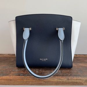 kate spade Blue and White Satchel Purse (EUC)
